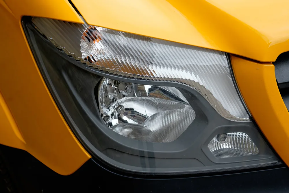 Cloudy headlight lens before restoration — headlight restoration Cairns
