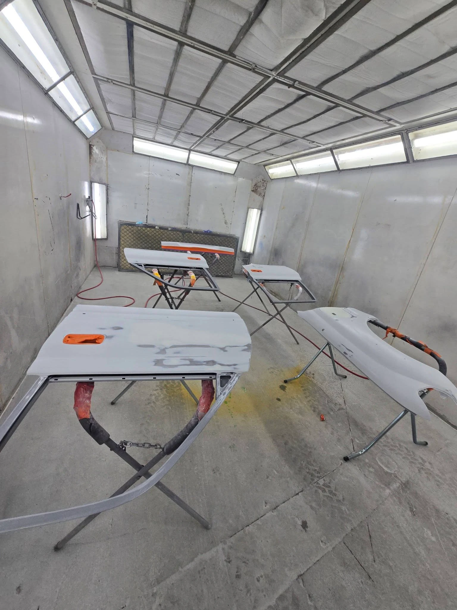 Spray painting booth at Pigment to Panel Refinishing Cairns